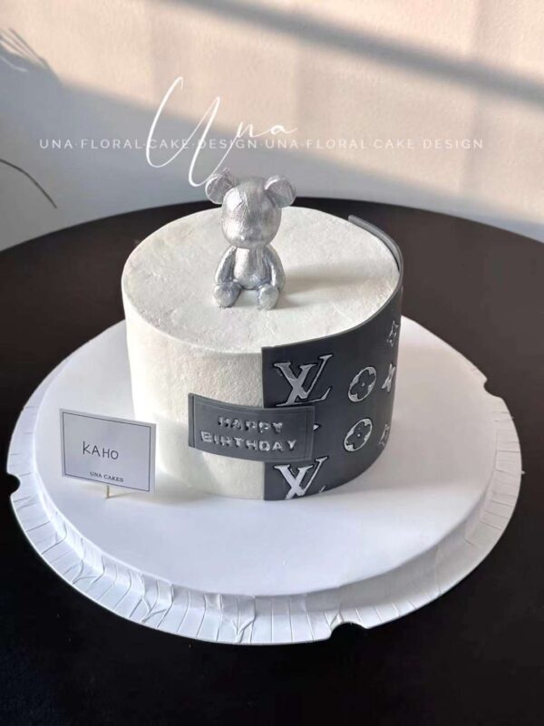 Silver Louis Vuitton Teddy Bear