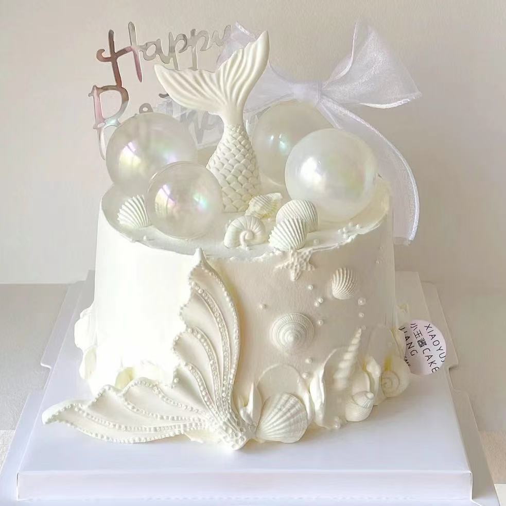 Mermaid Solid Color Solid Color Ocean Mermaid - YOONA BAKING