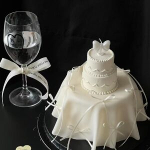 ins Princess-style white ribbon dining table