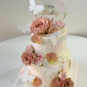 double-layer floral butterfly