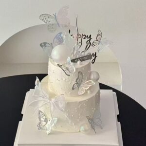 white double-layer butterfly