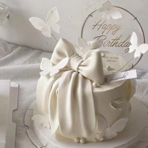 pure white bow butterfly