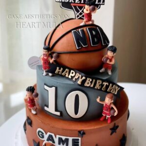 Three-Tier Basketball Cake