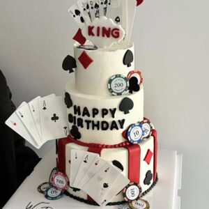 Three-Tier Poker Cake