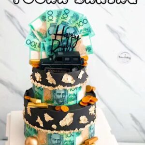 Two-Tier Money & Luxury Car Cake