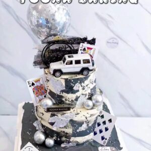 Two-Tier Luxury Car Cake -Customisable Car Model 1