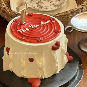 Red Heart Cake