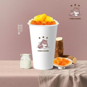 Ice Mushu TaoJiao with Coconut Milk