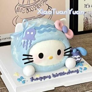 Aquarius Kitty Cake