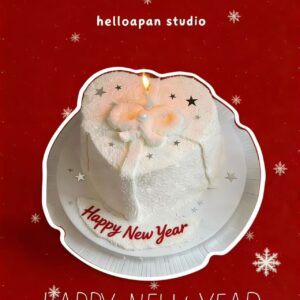 Heart-shaped wish box New Year Cake