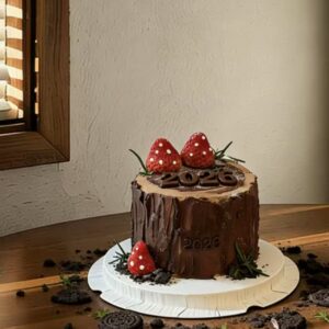 Stump Chocolate New Year Cake