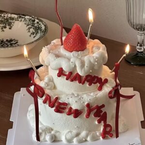 Small Two-Tier New Year Cake