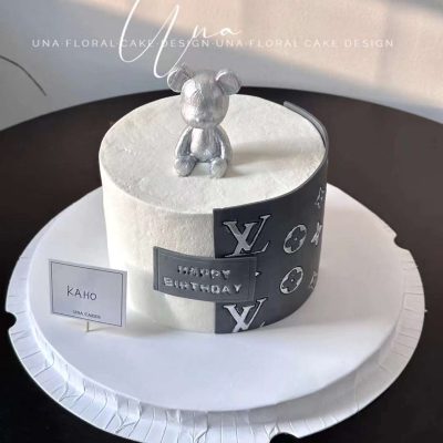 Silver Louis Vuitton Teddy Bear