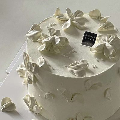 白色裱花 white piping