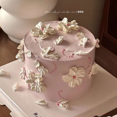 粉色裱花 pink piping