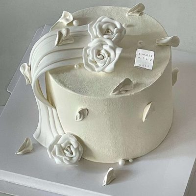 纯色系玫瑰裱花 solid-colour rose piping